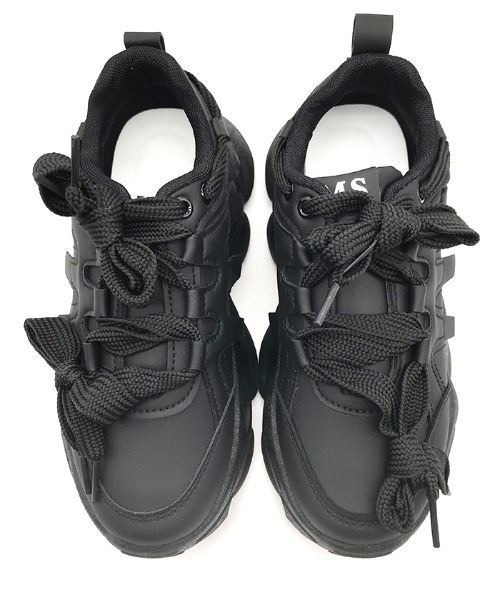 Futier land(フューティアランド)の「Wリボン厚底スニーカー(スニーカー・レディース・ブラック/ベージュ・40/38/39/35/36/37)」の14枚目の写真