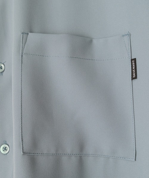 SlashDate（スラッシュデイト）の「シルクタッチナチュラルストレッチルーズシャツ/トロミシャツ/オーバーサイズシャツ（シャツ/ブラウス・メンズ・グリーン/ブルー/ベージュ/ブラック/ホワイト・M/L）」の6枚目の写真