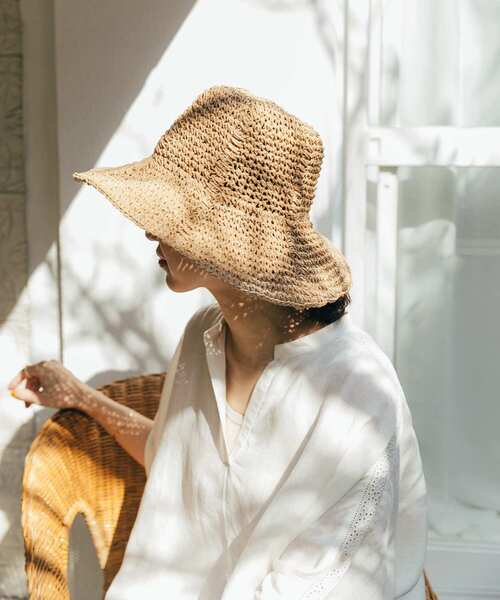 URBAN RESEARCH DOORS（アーバンリサーチドアーズ）の「ペーパーソフトハット（ハット・レディース・ベージュ/ホワイト系その他/ブラック・-）」の14枚目の写真