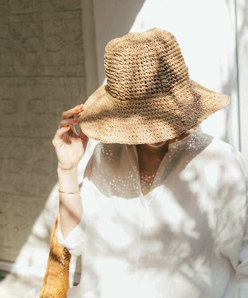 URBAN RESEARCH DOORS（アーバンリサーチドアーズ）の「ペーパーソフトハット（ハット・レディース・ベージュ/ホワイト系その他/ブラック・-）」の6枚目の写真