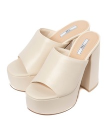 R&E | 【23SS新作】【R&E】厚底パデッドワイドカバーミュール(サンダル)