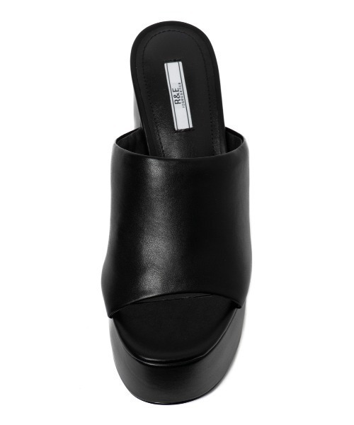 R&E(アールアンドイー)の「【23SS新作】【R&E】厚底パデッドワイドカバーミュール(サンダル・レディース・ブラック/アイボリー・S/M/L)」の9枚目の写真