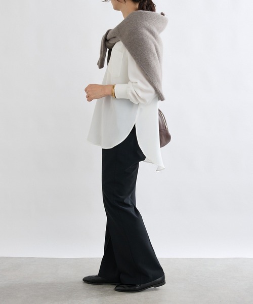 RIVE DROITE♡ジョーゼットプルオーバーブラウス　上品カジュアル ジョーゼットポケットブラウス（シャツ/ブラウス）｜RIVE DROITE