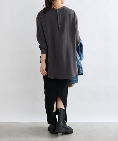 新品タグ付☆リヴドロワ　SNS大人気！ジョーゼットポケットブラウス　オフホワイト ジョーゼットポケットブラウス（シャツ/ブラウス）｜RIVE DROITE