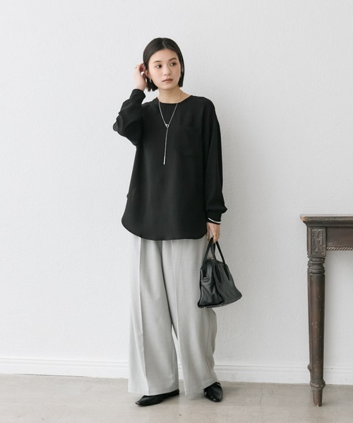 ジョーゼットポケットブラウス（シャツ/ブラウス）｜RIVE DROITE