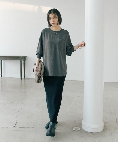 RIVE DROITE(リヴドロワ)の「ジョーゼットポケットブラウス(シャツ/ブラウス・レディース・チャコールグレー/ホワイト/ブラウン/ブラック・FREE/PM/TM)」の22枚目の写真