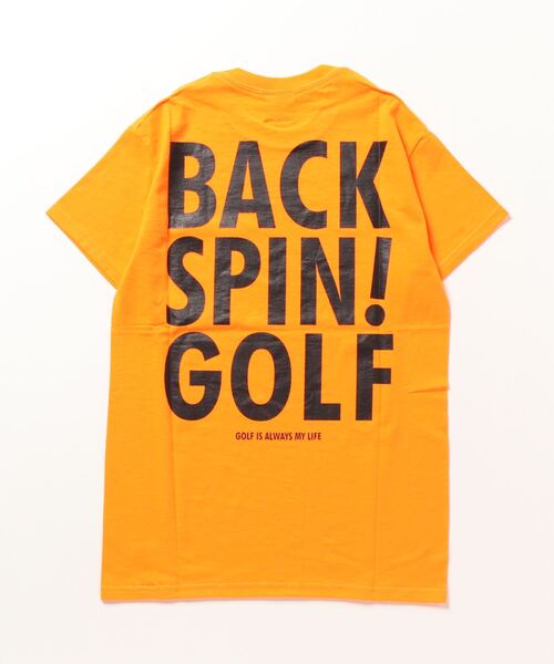 RAWLIFE(ロウライフ)の「BACK SPIN!GOLF/バックスピンゴルフ/BIGロゴポケット Tシャツ(Tシャツ/カットソー・メンズ・オレンジ/ブラック/ホワイト/イエロー/グレー・M/L/XL/S)」の8枚目の写真