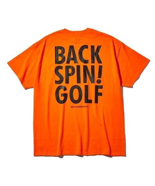 RAWLIFE(ロウライフ)の「BACK SPIN!GOLF/バックスピンゴルフ/BIGロゴポケット Tシャツ(Tシャツ/カットソー・メンズ・オレンジ/ブラック/ホワイト/イエロー/グレー・M/L/XL/S)」の5枚目の写真