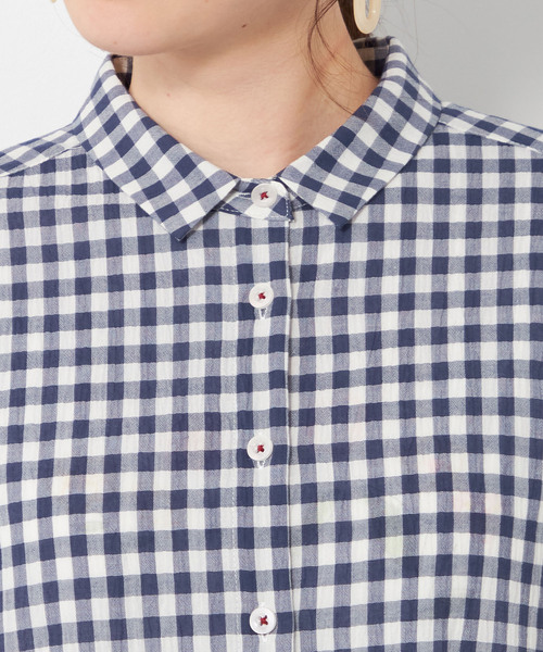 セール】ギンガムチェックブラウス（シャツ/ブラウス）｜DECOY SINCE