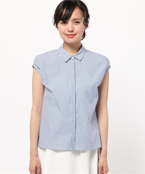 La TOTALITE（ラトータリテ）の「フレンチシャツ。（シャツ/ブラウス・レディース・ブラック/ホワイト/ブルー系その他/ベージュ/サックスブルー・FREE）」の6枚目の写真