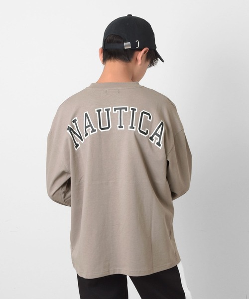 NAUTICA（ノーティカ）の「【NAUTICA】バックアーチロゴプリント長袖Tシャツ（Tシャツ/カットソー・キッズ・チャコールグレー/ホワイト/ブラック/インディゴブルー・L/M/XL）」の4枚目の写真
