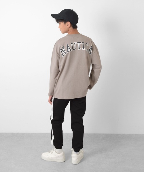 NAUTICA（ノーティカ）の「【NAUTICA】バックアーチロゴプリント長袖Tシャツ（Tシャツ/カットソー・キッズ・チャコールグレー/ホワイト/ブラック/インディゴブルー・L/M/XL）」の7枚目の写真