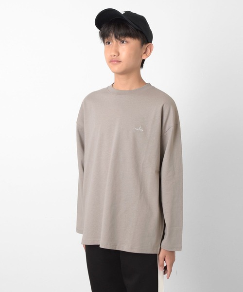 NAUTICA（ノーティカ）の「【NAUTICA】バックアーチロゴプリント長袖Tシャツ（Tシャツ/カットソー・キッズ・チャコールグレー/ホワイト/ブラック/インディゴブルー・L/M/XL）」の9枚目の写真