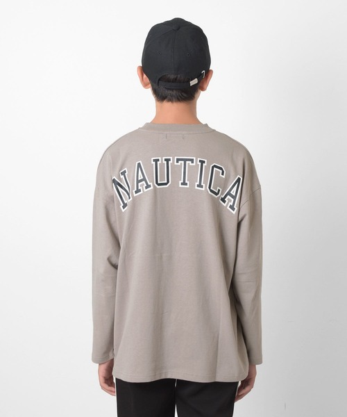 NAUTICA（ノーティカ）の「【NAUTICA】バックアーチロゴプリント長袖Tシャツ（Tシャツ/カットソー・キッズ・チャコールグレー/ホワイト/ブラック/インディゴブルー・L/M/XL）」の10枚目の写真