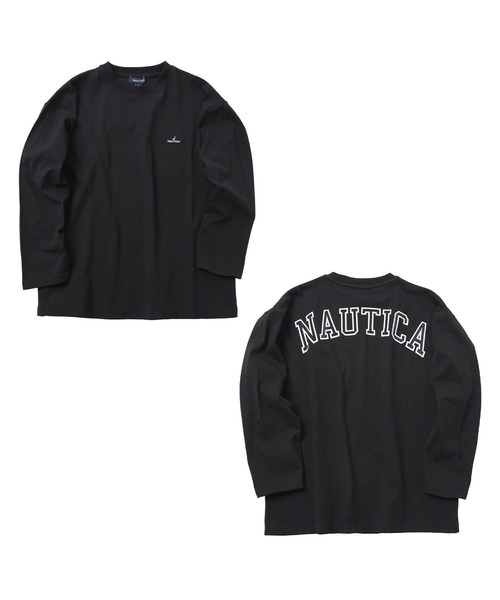 NAUTICA（ノーティカ）の「【NAUTICA】バックアーチロゴプリント長袖Tシャツ（Tシャツ/カットソー・キッズ・チャコールグレー/ホワイト/ブラック/インディゴブルー・L/M/XL）」の15枚目の写真