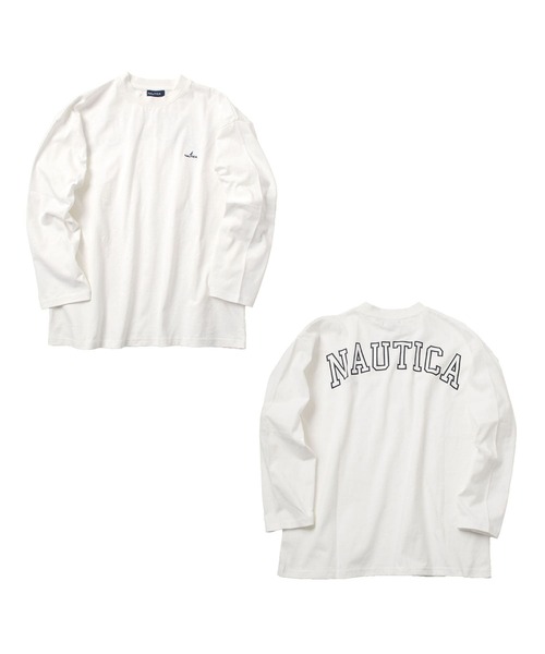 NAUTICA（ノーティカ）の「【NAUTICA】バックアーチロゴプリント長袖Tシャツ（Tシャツ/カットソー・キッズ・チャコールグレー/ホワイト/ブラック/インディゴブルー・L/M/XL）」の17枚目の写真