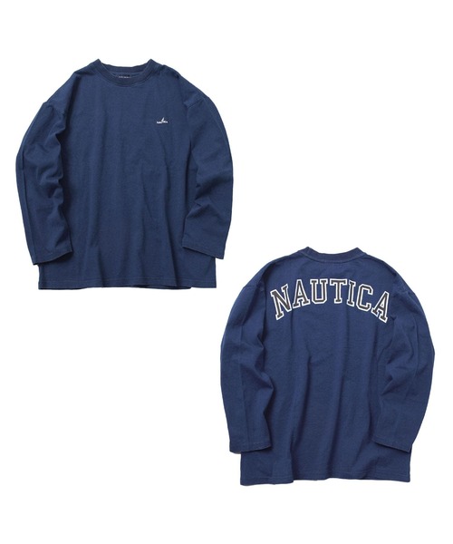 NAUTICA（ノーティカ）の「【NAUTICA】バックアーチロゴプリント長袖Tシャツ（Tシャツ/カットソー・キッズ・チャコールグレー/ホワイト/ブラック/インディゴブルー・L/M/XL）」の19枚目の写真