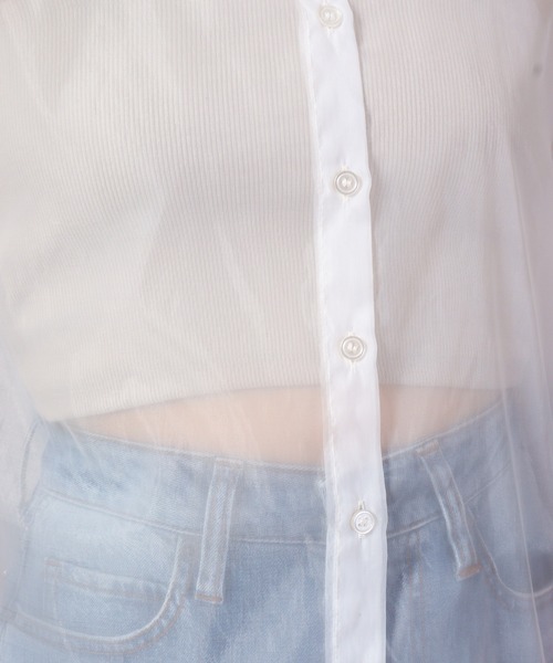 Blasty（ブラスティー）の「BLASTY シアーシャツ ５分袖（シャツ/ブラウス・レディース・アイボリー/グリーン/ネイビー/ブラック・M）」の17枚目の写真