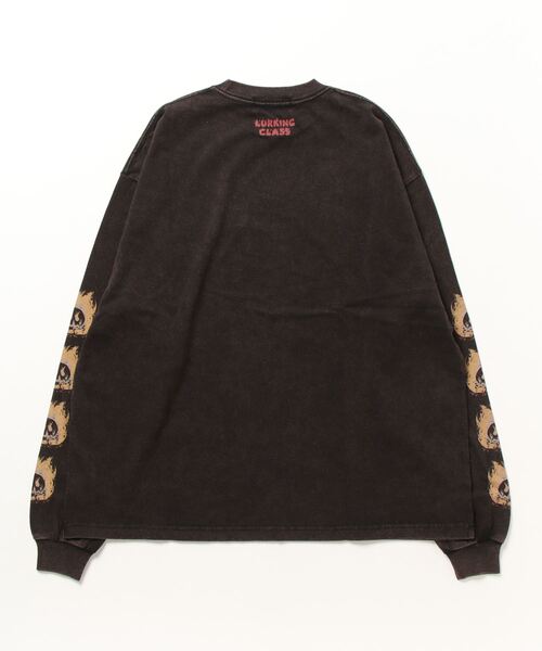 LURKING CLASS（ラーキングクラス）の「【ムラサキスポーツ別注】LURKING CLASS/ラーキングクラス ロンT ワイドシルエット バンドTEE風 グラフィックTシャツ ST23FTM04（Tシャツ/カットソー・メンズ・ブラック・XL/M/L）」の6枚目の写真