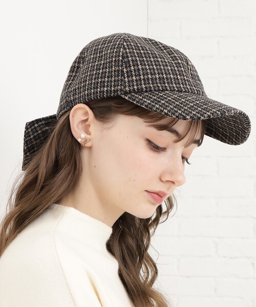 couture brooch(クチュールブローチ)の「◆リボンCAP(キャップ・レディース・ライトグレー系1・00)」の8枚目の写真