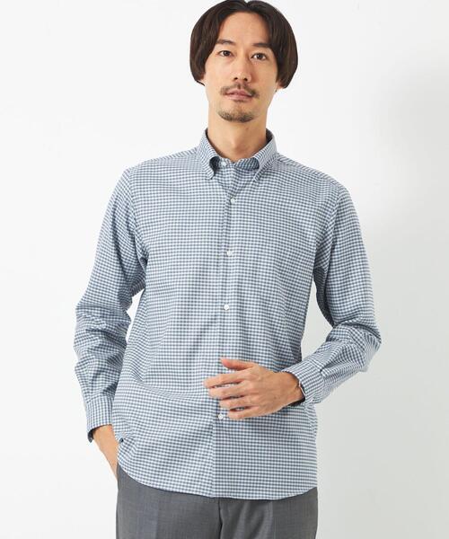 オリーブグリーン ボタンアップシャツ y-aoyama_acsh4301-60