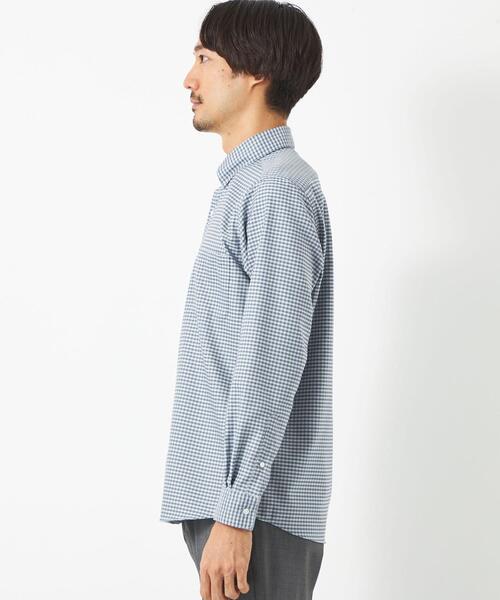 green label relaxing（グリーンレーベルリラクシング）の「エブリット オックスフォード  チェック スナップ ボタンダウン ドレスシャツ -イージーアイロン-（ビジネスシャツ・メンズ・コバルトブルー・M/L/XL/S）」の3枚目の写真