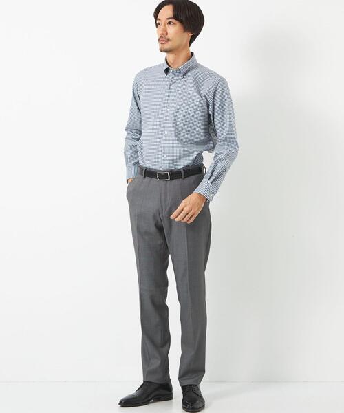 green label relaxing（グリーンレーベルリラクシング）の「エブリット オックスフォード  チェック スナップ ボタンダウン ドレスシャツ -イージーアイロン-（ビジネスシャツ・メンズ・コバルトブルー・M/L/XL/S）」の7枚目の写真