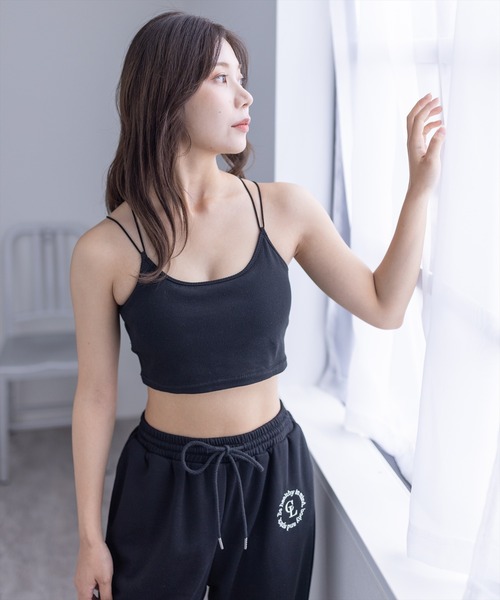 clear（クリア）の「ショート丈カップ付きキャミソール[着回し力抜群 大人 カジュアル ダブルストラップ]≪2024AW≫（キャミソール・レディース・オフホワイト/ブラック/ピンク系その他2/ベージュ・F）」の12枚目の写真