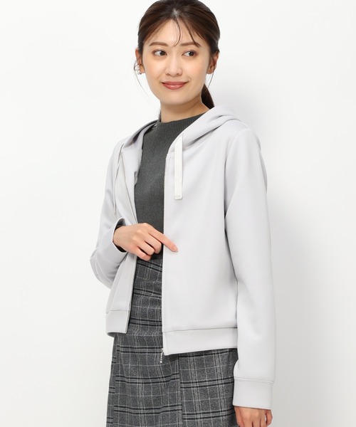 MISCH MASCH（ミッシュマッシュ）の「ダンボールニットジップパーカー/MM338202（パーカー・レディース・ライトブルー/モカ/ブラック/ピンク・M/S）」の4枚目の写真