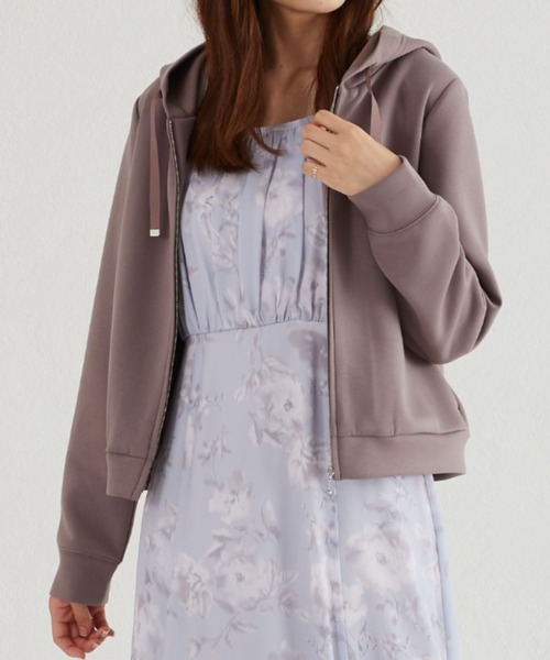 MISCH MASCH（ミッシュマッシュ）の「ダンボールニットジップパーカー/MM338202（パーカー・レディース・ライトブルー/モカ/ブラック/ピンク・M/S）」の3枚目の写真