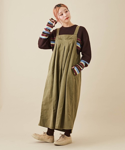 CUBE SUGAR（キューブシュガー）の「ラメボーダーライン切替プルオーバーニット（ニット/セーター・レディース・ブラウン/ライム/ブルー・M）」の5枚目の写真