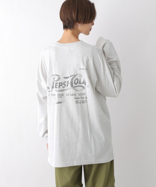 LEPSIM(レプシィム)の「【PEPSI/ペプシ】グラフィックロンT 906616(Tシャツ/カットソー・レディース・オフホワイト/グレー/ブラック・FREE)」の3枚目の写真