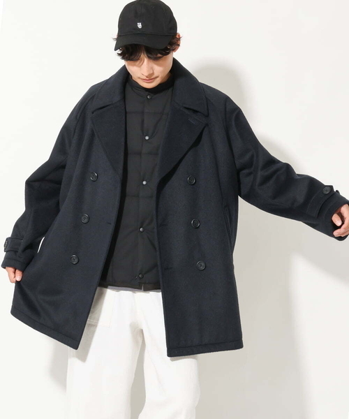 a.v.v（アーヴェヴェ）の「ワイドシルエットＰコート（ピーコート・メンズ・ネイビー・46/48/50）」の22枚目の写真