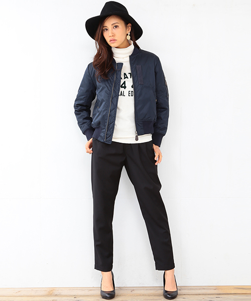 B:MING by BEAMS(ビーミングバイビームス)の「ビーミング by ビームス / MA-1ブルゾン 15AW(ミリタリージャケット・レディース・カーキ/ネイビー・SMALL/MEDIUM)」の6枚目の写真