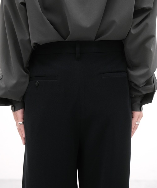 RAGEBLUE（レイジブルー）の「Super wide drape tuck flare slacks/スーパーワイド/ドレープタックフレアスラックス（スラックス・メンズ・ブラック/ダークブラウン・LARGE/MEDIUM/SMALL）」の10枚目の写真
