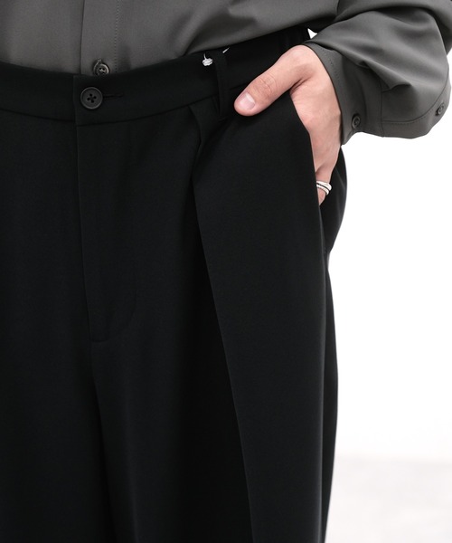 RAGEBLUE（レイジブルー）の「Super wide drape tuck flare slacks/スーパーワイド/ドレープタックフレアスラックス（スラックス・メンズ・ブラック/ダークブラウン・LARGE/MEDIUM/SMALL）」の11枚目の写真