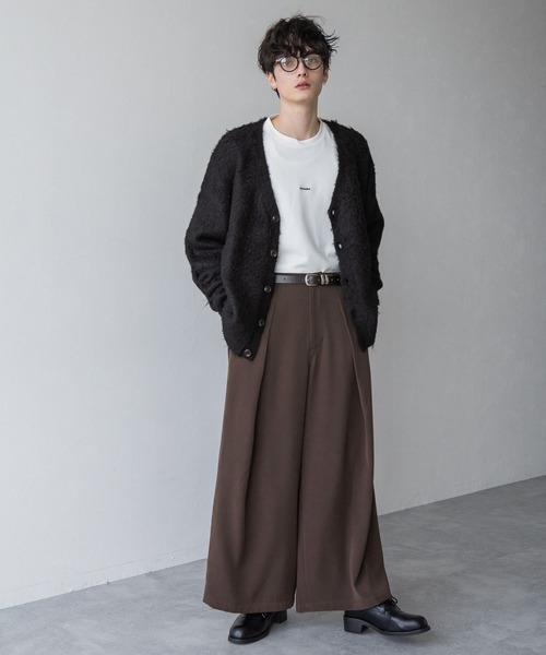RAGEBLUE（レイジブルー）の「Super wide drape tuck flare slacks/スーパーワイド/ドレープタックフレアスラックス（スラックス・メンズ・ブラック/ダークブラウン・LARGE/MEDIUM/SMALL）」の15枚目の写真