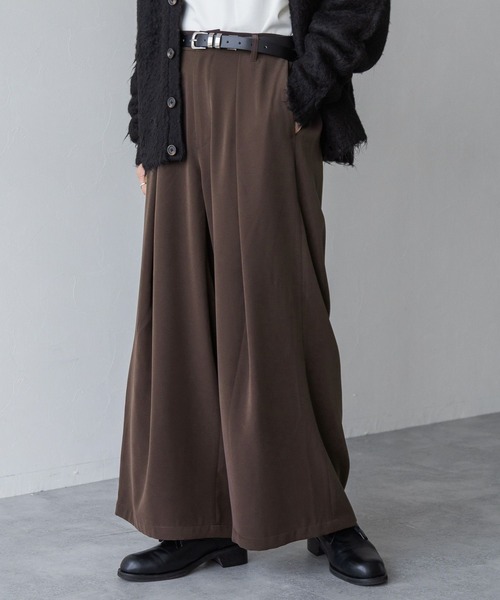 RAGEBLUE（レイジブルー）の「Super wide drape tuck flare slacks/スーパーワイド/ドレープタックフレアスラックス（スラックス・メンズ・ブラック/ダークブラウン・LARGE/MEDIUM/SMALL）」の20枚目の写真