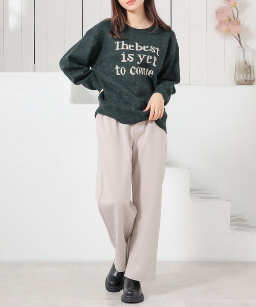 Honeys（ハニーズ）の「暖裏起毛ストレートパンツ（股下64cm