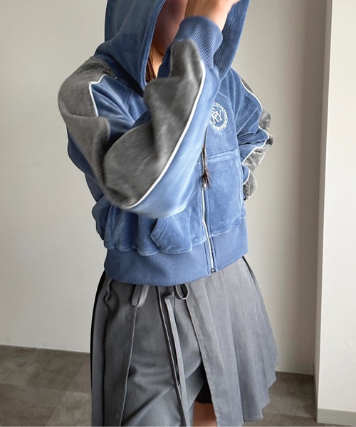 【新品未着用】LUDLOWラドロー♡ベロアジップアップパーカー セール】ヘビーウェイトアソートビックフーディ/SETUP対応（パーカー