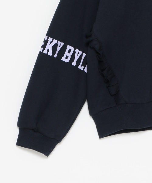 by LOVEiT(バイラビット)の「フリルロゴプルオーバー(ニット/セーター・キッズ・ネイビー/オフホワイト/ラベンダー・130cm/120cm/140cm/150cm/160cm)」の9枚目の写真