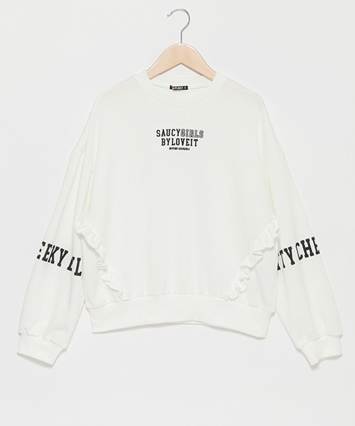 by LOVEiT(バイラビット)の「フリルロゴプルオーバー(ニット/セーター・キッズ・ネイビー/オフホワイト/ラベンダー・130cm/120cm/140cm/150cm/160cm)」の18枚目の写真