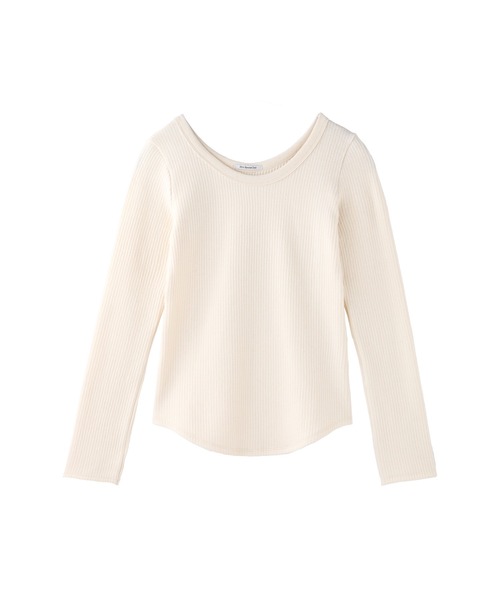 Priv. Spoons Club（プライベートスプーンズクラブ）の「rib long-sleeve tee / リブ長袖Tシャツ ロンT（Tシャツ/カットソー・レディース・ブラック/オフホワイト・FREE）」の10枚目の写真