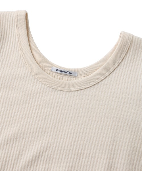 Priv. Spoons Club（プライベートスプーンズクラブ）の「rib long-sleeve tee / リブ長袖Tシャツ ロンT（Tシャツ/カットソー・レディース・ブラック/オフホワイト・FREE）」の12枚目の写真