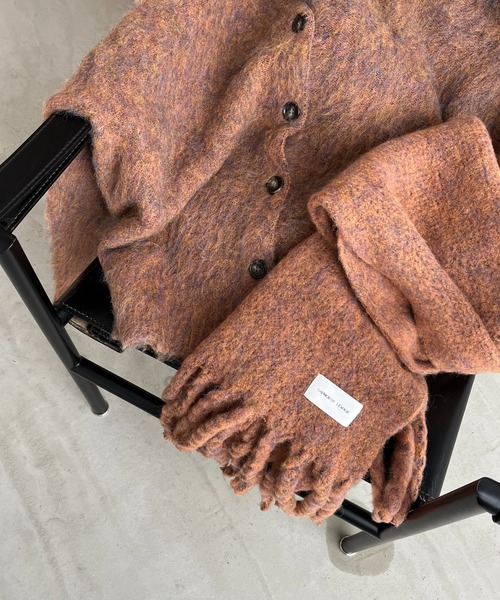 CAPRICIEUX LE'MAGE（カプリシューレマージュ）の「【shio&yuzuコラボ企画】MIXカラーモヘアマフラー（マフラー・レディース・グレー/オレンジ/ピンク・FREE）」の8枚目の写真