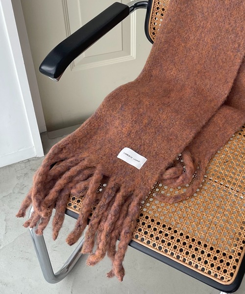 CAPRICIEUX LE'MAGE（カプリシューレマージュ）の「【shio&yuzuコラボ企画】MIXカラーモヘアマフラー（マフラー・レディース・グレー/オレンジ/ピンク・FREE）」の7枚目の写真