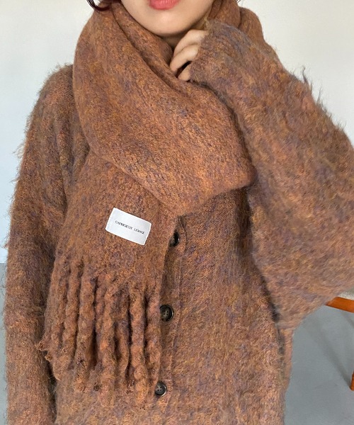 CAPRICIEUX LE'MAGE（カプリシューレマージュ）の「【shio&yuzuコラボ企画】MIXカラーモヘアマフラー（マフラー・レディース・グレー/オレンジ/ピンク・FREE）」の12枚目の写真