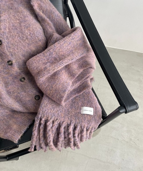 CAPRICIEUX LE'MAGE（カプリシューレマージュ）の「【shio&yuzuコラボ企画】MIXカラーモヘアマフラー（マフラー・レディース・グレー/オレンジ/ピンク・FREE）」の15枚目の写真