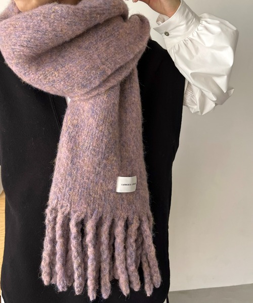 CAPRICIEUX LE'MAGE（カプリシューレマージュ）の「【shio&yuzuコラボ企画】MIXカラーモヘアマフラー（マフラー・レディース・グレー/オレンジ/ピンク・FREE）」の18枚目の写真