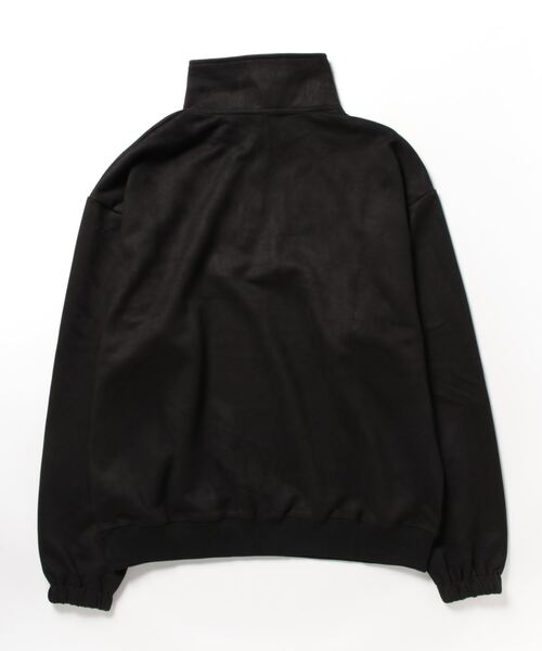 おしゃれスタ(オシャレスタ)の「カットスエードハーフジッププルオーバー【IR】 オーバーサイズ メンズ レディース(Tシャツ/カットソー・メンズ・ブラック/サックスブルー/オフホワイト・L/XL/M)」の4枚目の写真